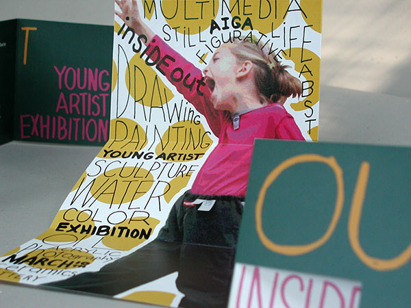 AIGA event invitation for Young Artist Exhibition